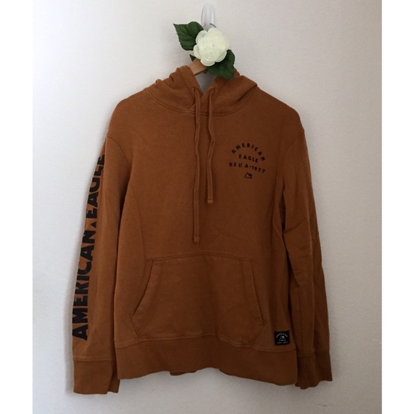American Eagle Outfitters Other - AEO • Carmel Tan Graphic Urban Hoodie Sweatshirt